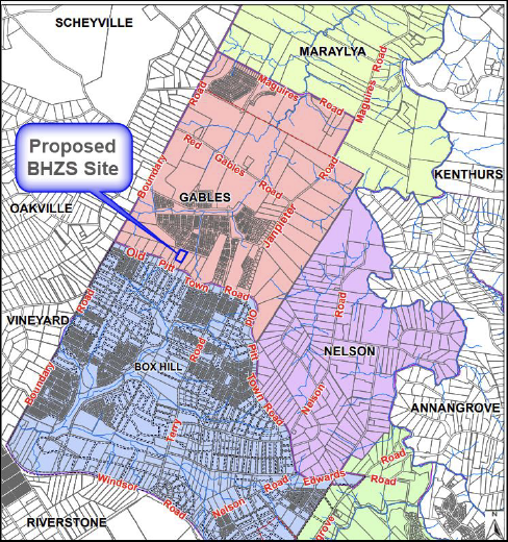 Proposed Box Hill Zone Substation site