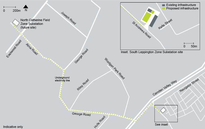 South Leppington map